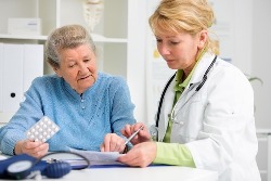 Doctor giving a perscription